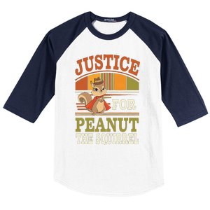 Justice For Peanut The Squirrel Peanut Squirrel Baseball Sleeve Shirt