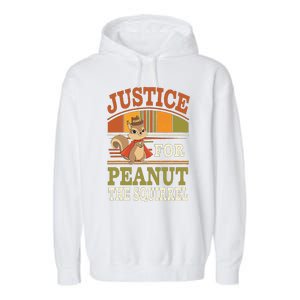 Justice For Peanut The Squirrel Peanut Squirrel Garment-Dyed Fleece Hoodie