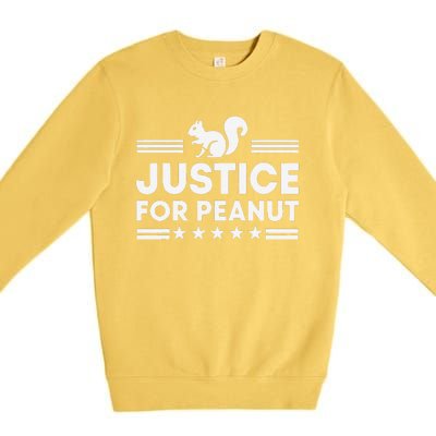 Justice For Peanut The Squirrel Peanut Squirrel Premium Crewneck Sweatshirt