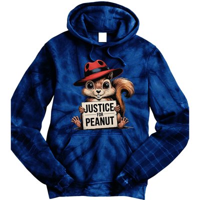 Justice For Peanut Animal Lovers Cartoon Graphic Tie Dye Hoodie