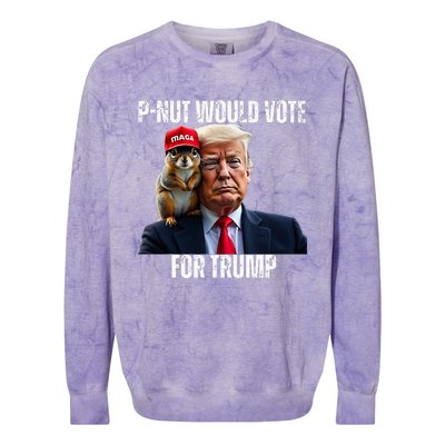 Justice For P Nut The Squirrel Justice For Peanut Trump Vote Colorblast Crewneck Sweatshirt