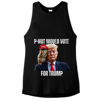 Justice For P Nut The Squirrel Justice For Peanut Trump Vote Ladies PosiCharge Tri-Blend Wicking Tank