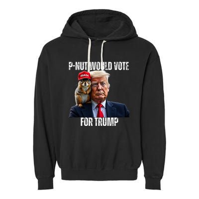 Justice For P Nut The Squirrel Justice For Peanut Trump Vote Garment-Dyed Fleece Hoodie