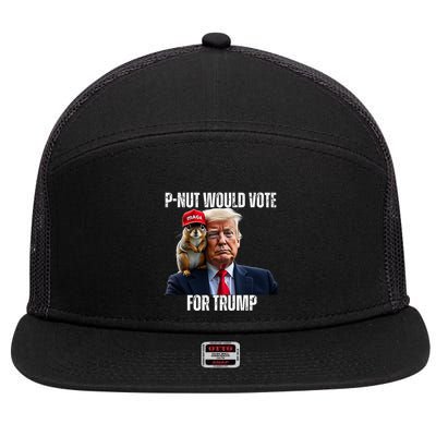 Justice For P Nut The Squirrel Justice For Peanut Trump Vote 7 Panel Mesh Trucker Snapback Hat