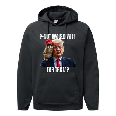 Justice For P Nut The Squirrel Justice For Peanut Trump Vote Performance Fleece Hoodie