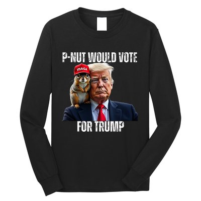 Justice For P Nut The Squirrel Justice For Peanut Trump Vote Long Sleeve Shirt