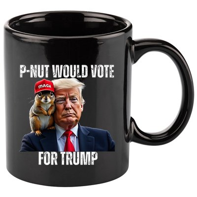 Justice For P Nut The Squirrel Justice For Peanut Trump Vote 11oz C Handle Ceramic Mug