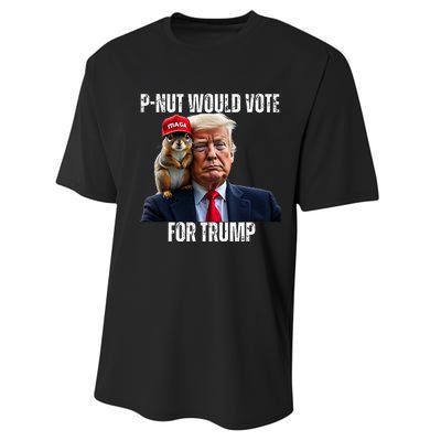 Justice For P Nut The Squirrel Justice For Peanut Trump Vote Performance Sprint T-Shirt