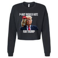 Justice For P Nut The Squirrel Justice For Peanut Trump Vote Cropped Pullover Crew
