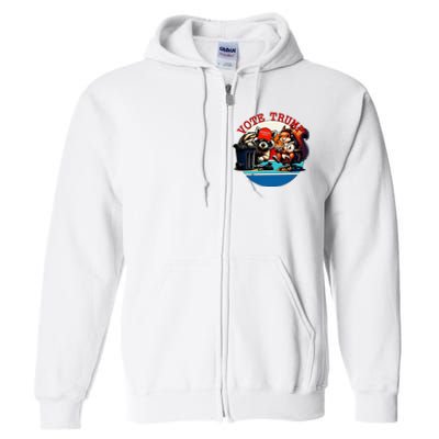 Justice For Peanut Fred The Raccoon Vote Trump Maga 2024 Full Zip Hoodie