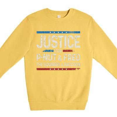 Justice For Pnut And Fred The Squirrel Peanut Justice Premium Crewneck Sweatshirt