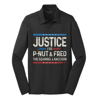 Justice For Pnut And Fred The Squirrel Peanut Justice Silk Touch Performance Long Sleeve Polo