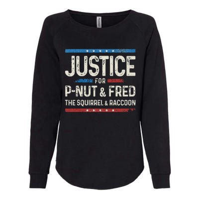 Justice For Pnut And Fred The Squirrel Peanut Justice Womens California Wash Sweatshirt