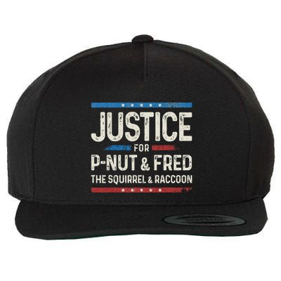 Justice For Pnut And Fred The Squirrel Peanut Justice Wool Snapback Cap