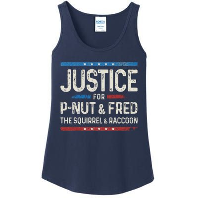 Justice For Pnut And Fred The Squirrel Peanut Justice Ladies Essential Tank