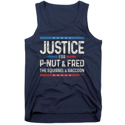 Justice For Pnut And Fred The Squirrel Peanut Justice Tank Top