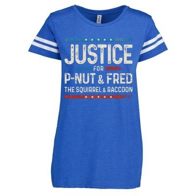 Justice For Pnut And Fred The Squirrel Peanut Justice Enza Ladies Jersey Football T-Shirt