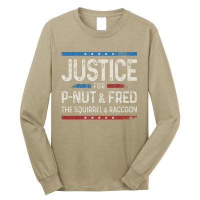 Justice For Pnut And Fred The Squirrel Peanut Justice Long Sleeve Shirt