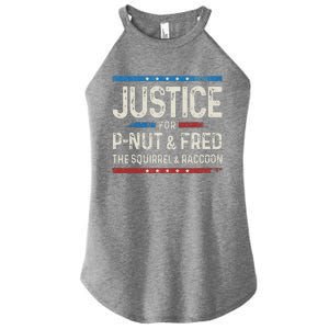 Justice For Pnut And Fred The Squirrel Peanut Justice Women's Perfect Tri Rocker Tank