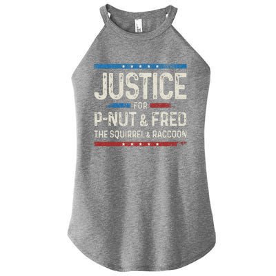 Justice For Pnut And Fred The Squirrel Peanut Justice Women's Perfect Tri Rocker Tank