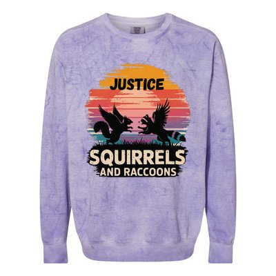 Justice For Peanut The Squirrel America Is The Land Of Cut Colorblast Crewneck Sweatshirt