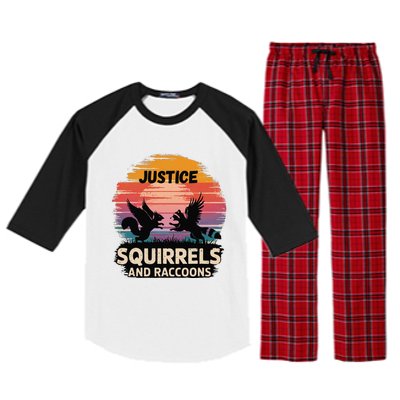 Justice For Peanut The Squirrel America Is The Land Of Cut Raglan Sleeve Pajama Set