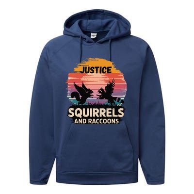 Justice For Peanut The Squirrel America Is The Land Of Cut Performance Fleece Hoodie