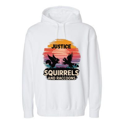 Justice For Peanut The Squirrel America Is The Land Of Cut Garment-Dyed Fleece Hoodie