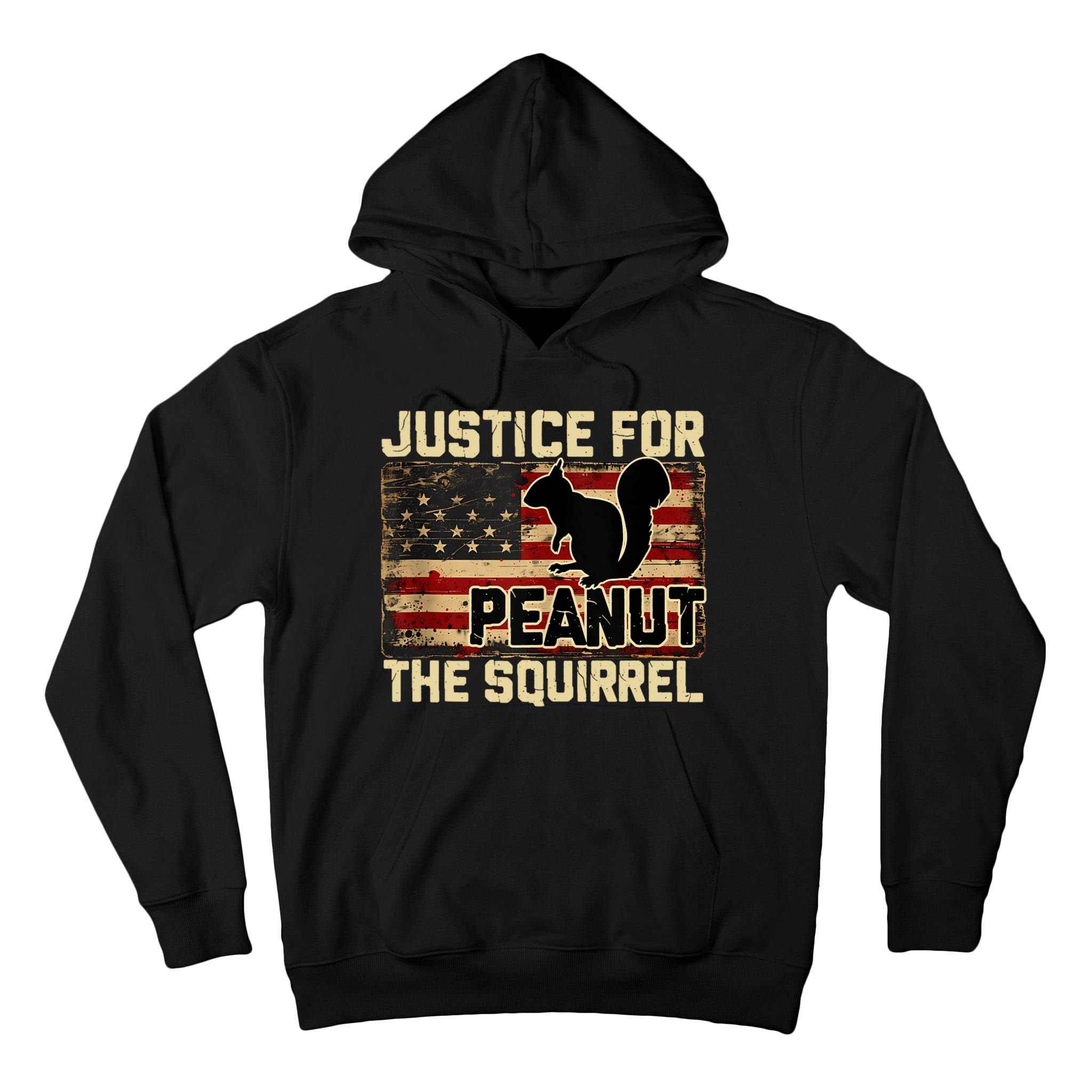 Justice For Peanut The Squirrel Vintage Usa Flag Tall Hoodie