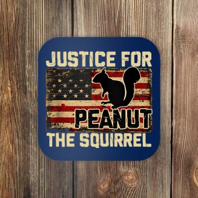 Justice For Peanut The Squirrel Vintage Usa Flag Coaster