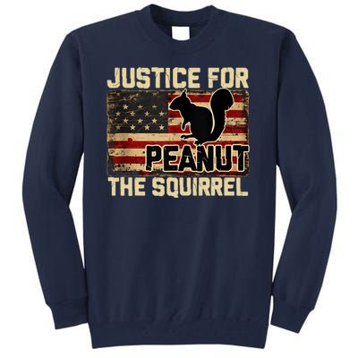 Justice For Peanut The Squirrel Vintage Usa Flag Tall Sweatshirt