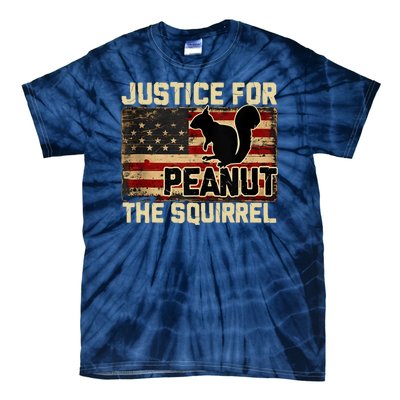 Justice For Peanut The Squirrel Vintage Usa Flag Tie-Dye T-Shirt