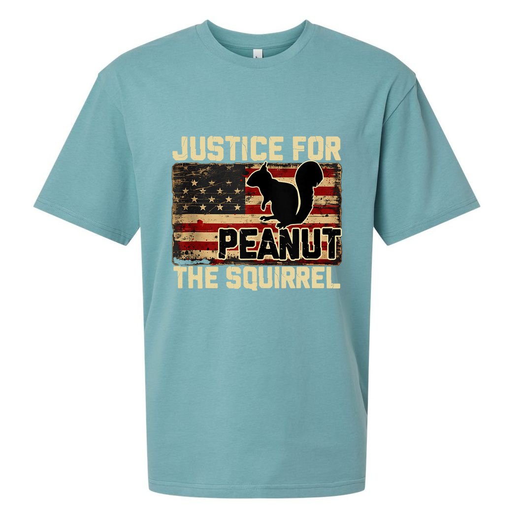 Justice For Peanut The Squirrel Vintage Usa Flag Sueded Cloud Jersey T-Shirt