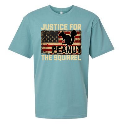 Justice For Peanut The Squirrel Vintage Usa Flag Sueded Cloud Jersey T-Shirt