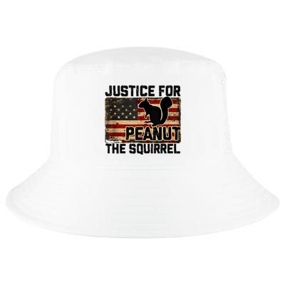 Justice For Peanut The Squirrel Vintage Usa Flag Cool Comfort Performance Bucket Hat