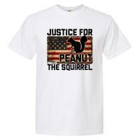 Justice For Peanut The Squirrel Vintage Usa Flag Garment-Dyed Heavyweight T-Shirt