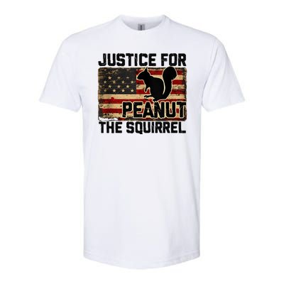 Justice For Peanut The Squirrel Vintage Usa Flag Softstyle CVC T-Shirt