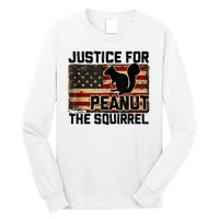 Justice For Peanut The Squirrel Vintage Usa Flag Long Sleeve Shirt