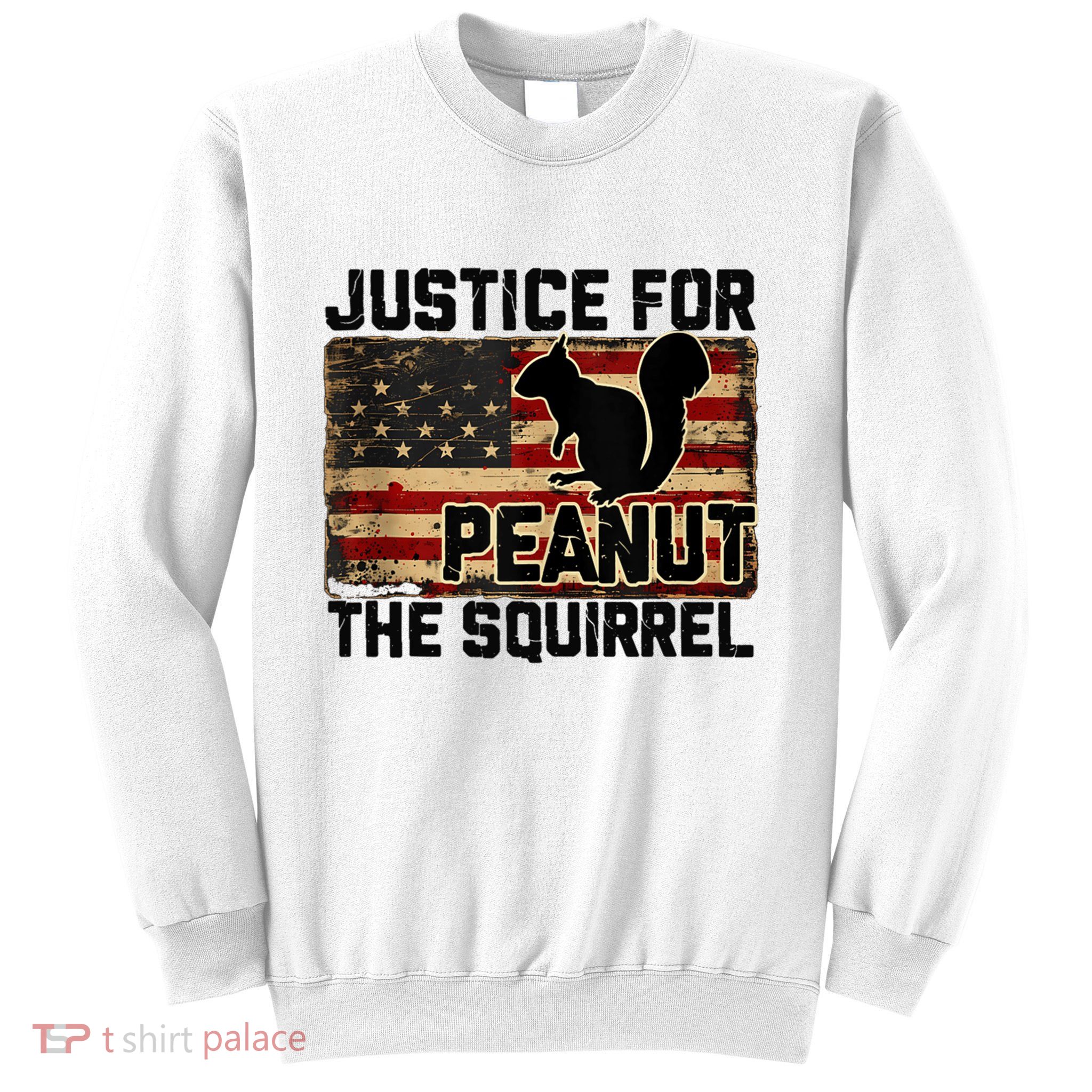 Justice For Peanut The Squirrel Vintage Usa Flag Sweatshirt
