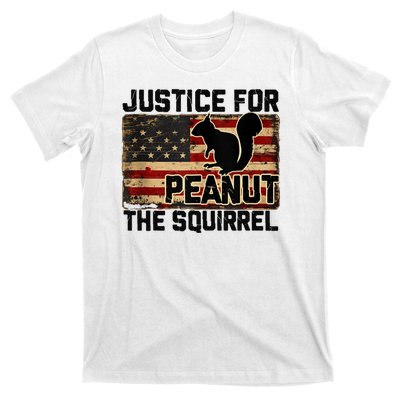 Justice For Peanut The Squirrel Vintage Usa Flag T-Shirt