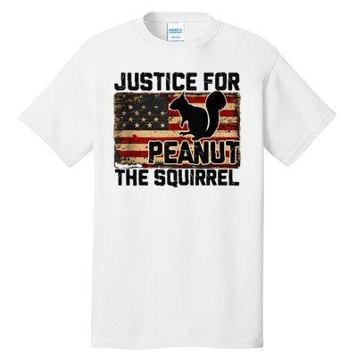 Justice For Peanut The Squirrel Vintage Usa Flag Tall T-Shirt