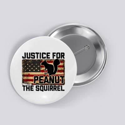 Justice For Peanut The Squirrel Vintage Usa Flag Button