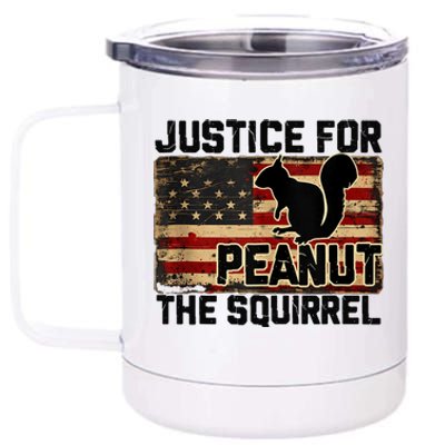 Justice For Peanut The Squirrel Vintage Usa Flag 12 oz Stainless Steel Tumbler Cup