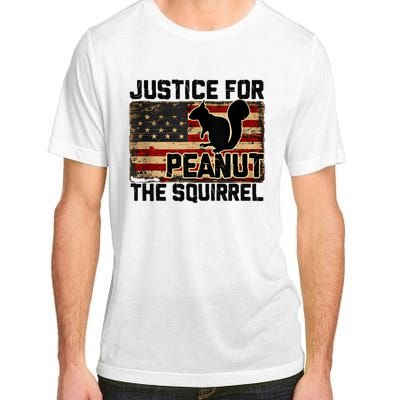 Justice For Peanut The Squirrel Vintage Usa Flag Adult ChromaSoft Performance T-Shirt