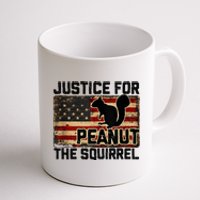 Justice For Peanut The Squirrel Vintage Usa Flag Coffee Mug