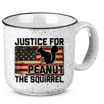 Justice For Peanut The Squirrel Vintage Usa Flag 15oz Campfire Ceramic Mug