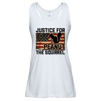 Justice For Peanut The Squirrel Vintage Usa Flag Ladies Essential Flowy Tank