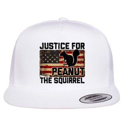 Justice For Peanut The Squirrel Vintage Usa Flag Flatbill Hat