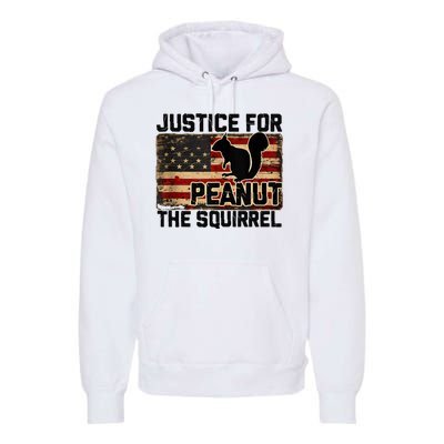 Justice For Peanut The Squirrel Vintage Usa Flag Premium Hoodie