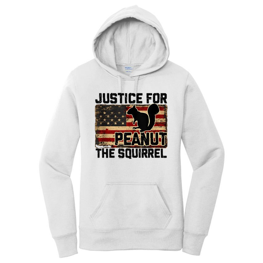 Justice For Peanut The Squirrel Vintage Usa Flag Women's Pullover Hoodie